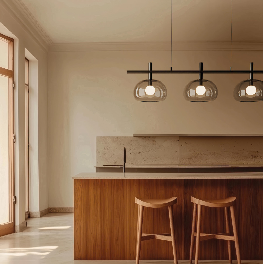 Aromas :: Lampa wisząca Cloud szer.110 cm klosz transparentny / złoty metal