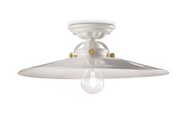 Ferroluce :: B&W white ceiling lamp, diameter 42 cm