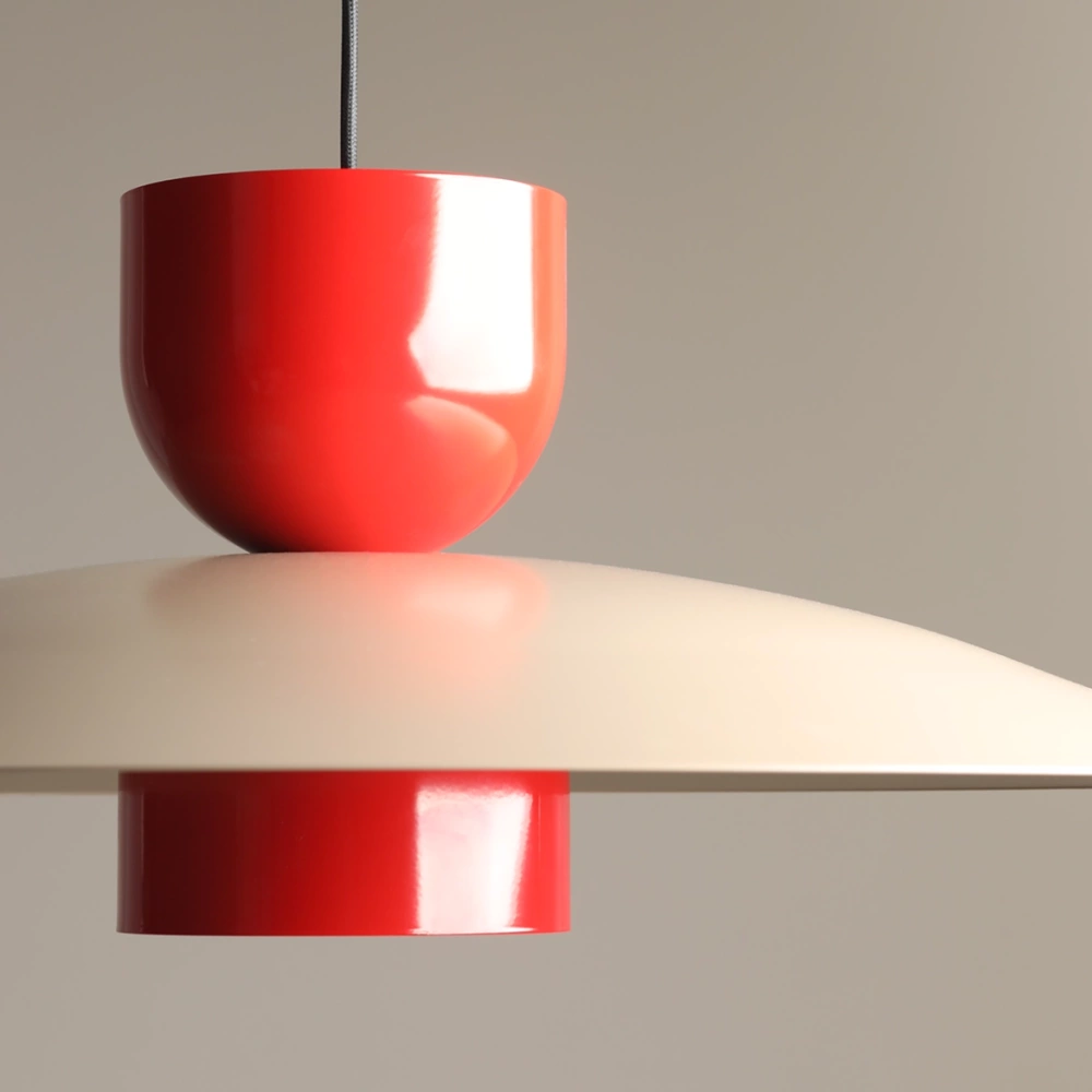 Artera :: Lampa sufitowa Nutta Beige/Red duża Chilli śr. 65 cm