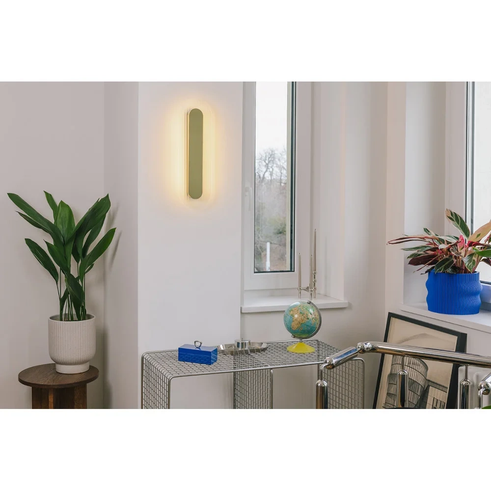 Ummo :: Riflo W A wall lamp / sconce, height 43.5 cm, olive 3000K