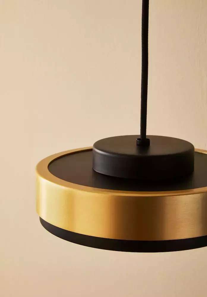 Contardi :: Discus Ap wall lamp/sconce, diameter 20.7 cm, gold and black