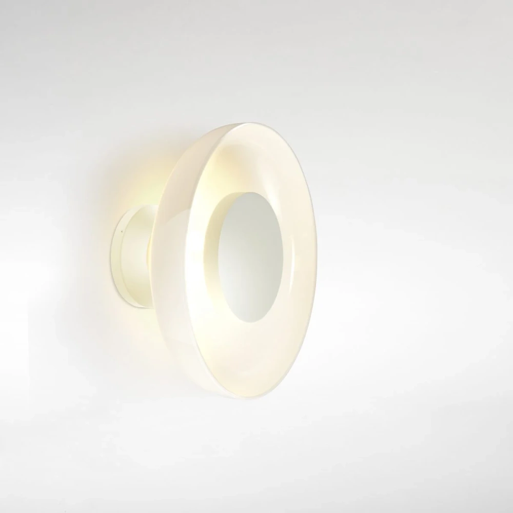 Marset :: Lampa ścienna / kinkiet Aura Plus W/Canopy czarno-transparentny śr. 25,3 cm