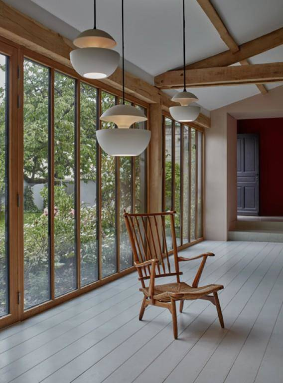 DCW:: Here Comes The Sun Pendelleuchte in Schwarz und Kupfer, Durchmesser 35 cm