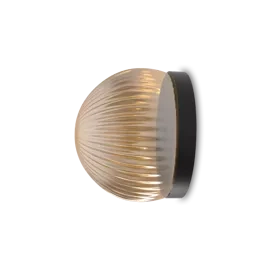 Robin :: Roi Simple wall/ceiling lamp, black and smoke, diameter 12 cm