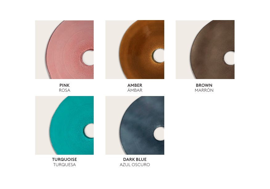 Aromas :: Nold Wandleuchte / Wandleuchte Durchmesser 30 cm braun / chrome Metall