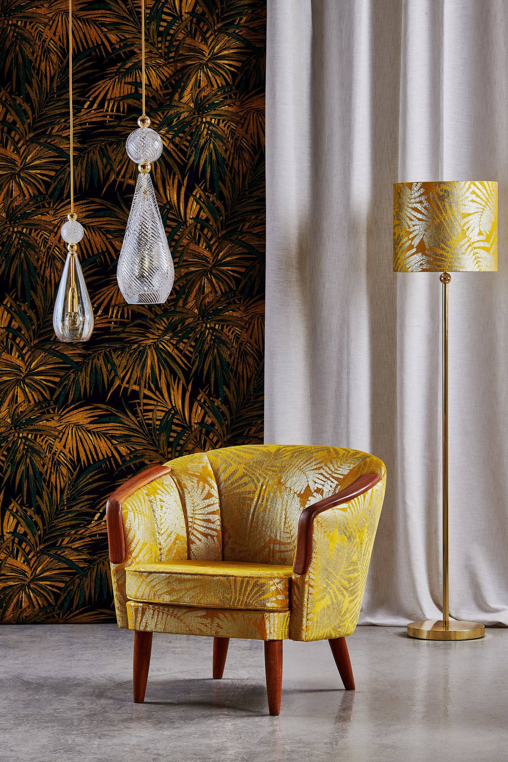 EBB & FLOW :: Lampa wisząca Smykke kryształowo-złota śr. 12 cm rozm. M