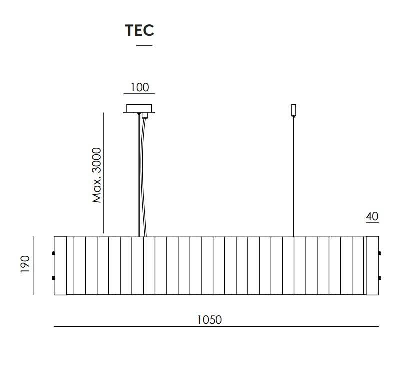 Aromas :: Nosa Hängeleuchte, Breite 105 cm, schwarz-weiß