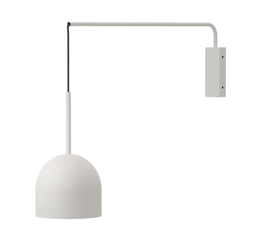Robin :: Rio Single Arm white wall lamp, depth 64 cm