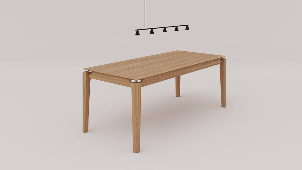 Selfia :: Chamfer oak wooden table - also available as an extendable version
