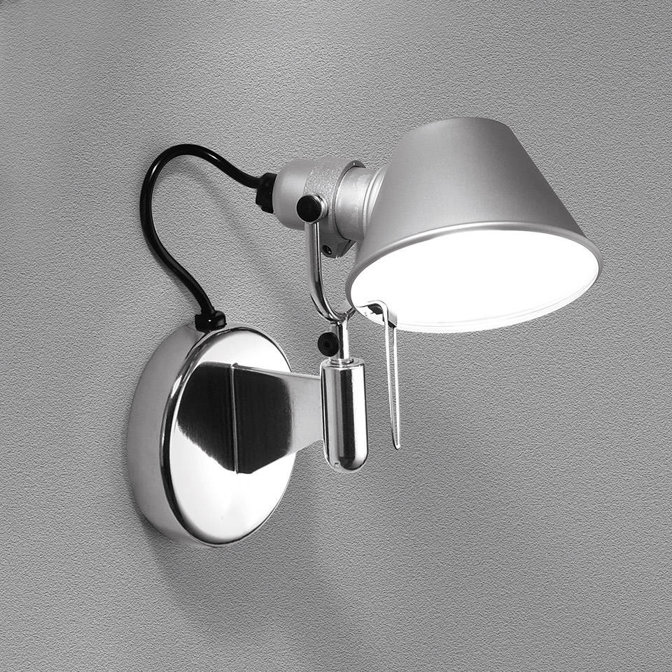 Artemide :: Wall lamp Tolomeo micro faretto without on/off switch silver 21 cm