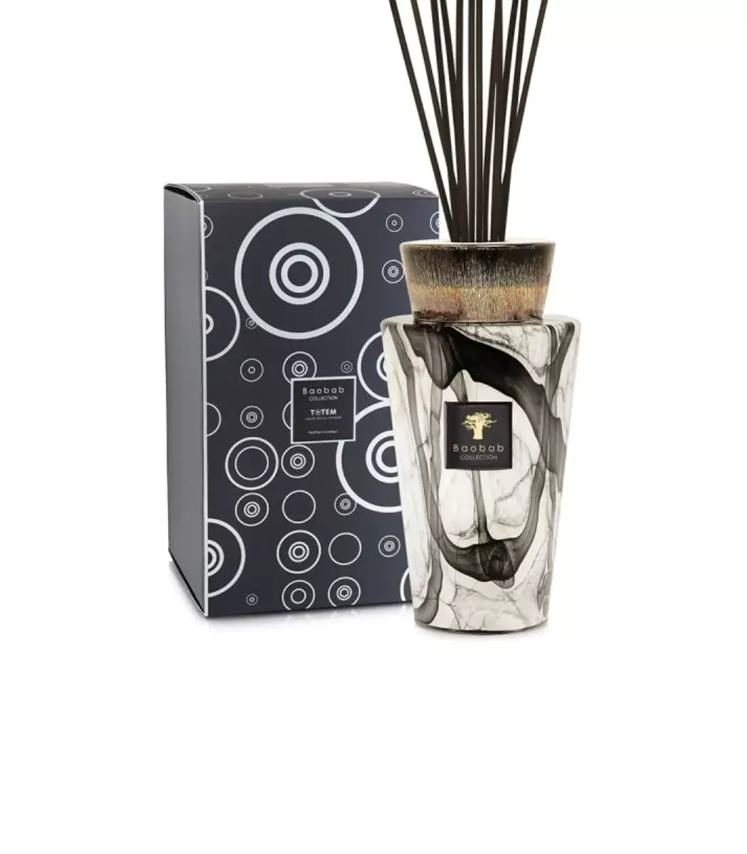 Baobab :: Luxus-Totemsteine, Marmor, Leder/Rose/Pflaumenduft