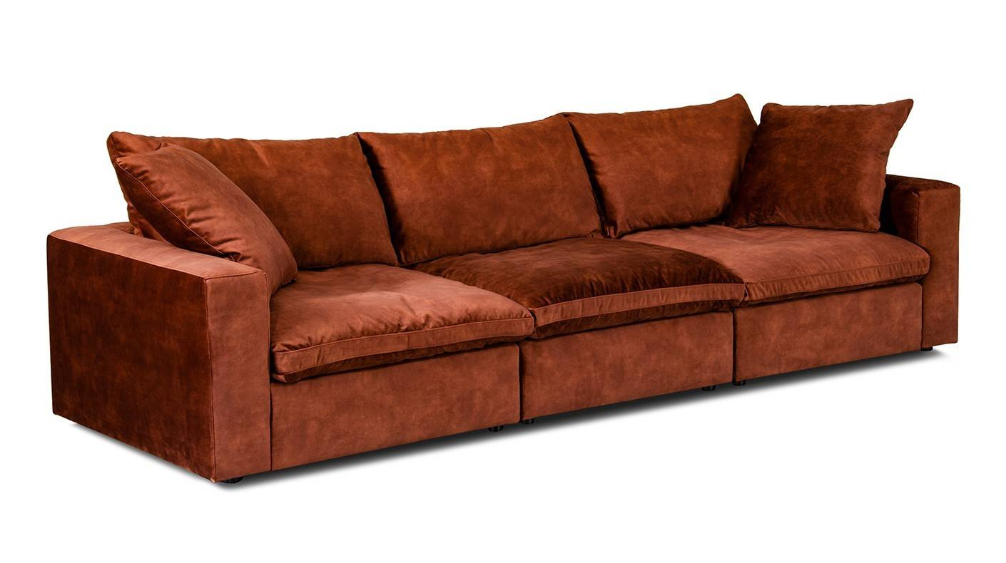 Nordic Line :: Lazy upholstered sofa orange 320x88x113 cm