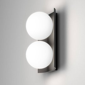 Aqform :: Wandlampe aus Metall Modern Ball Höhe 17,5 cm schwarz