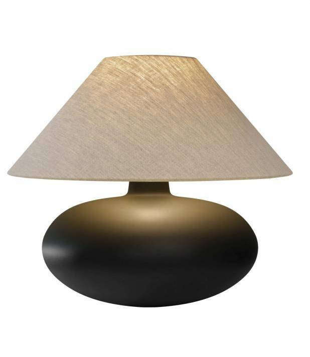 Kaspa :: Sawa Natur table lamp, graphite and linen, height 41 cm