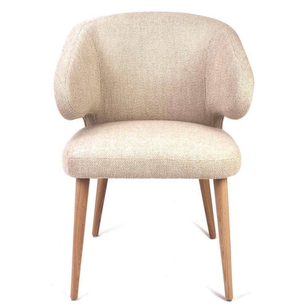 Claudie :: Aurora upholstered chair, wooden legs, color to choose, width 61 cm
