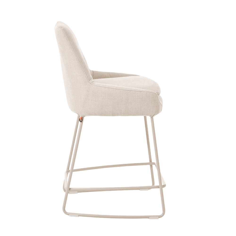 Mobitec :: Saga C11 upholstered bar stool / stool, height 96 cm, gray, metal legs