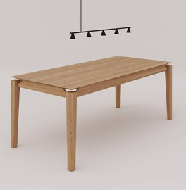 Selfia :: Chamfer oak wooden table - also available as an extendable version