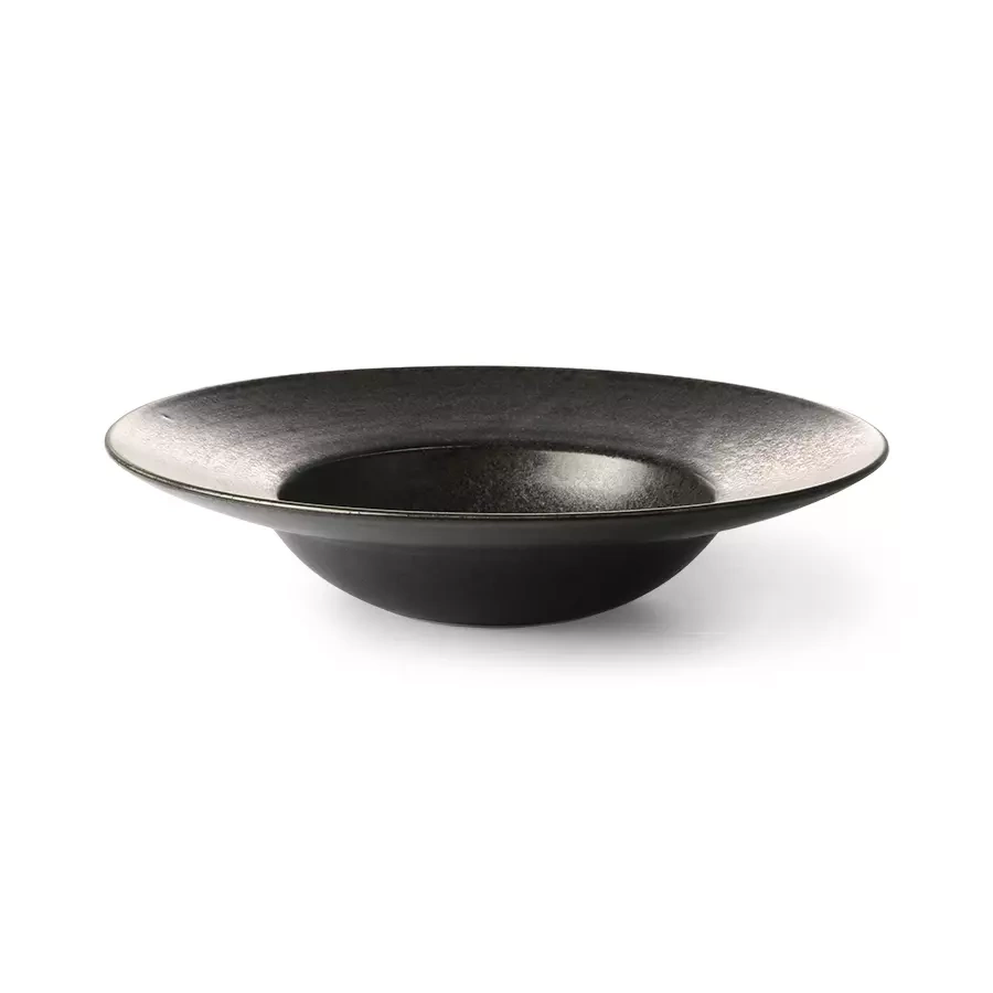 HKliving :: Kyoto pasta plate black dia. 28 cm