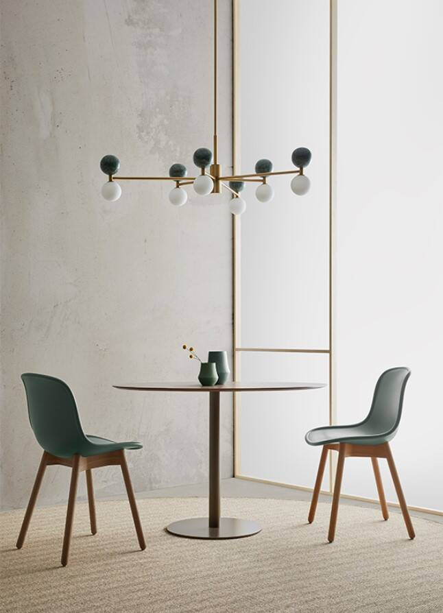 Aromas :: Dalt hanging lamp black marble / gold metal diameter 120 cm