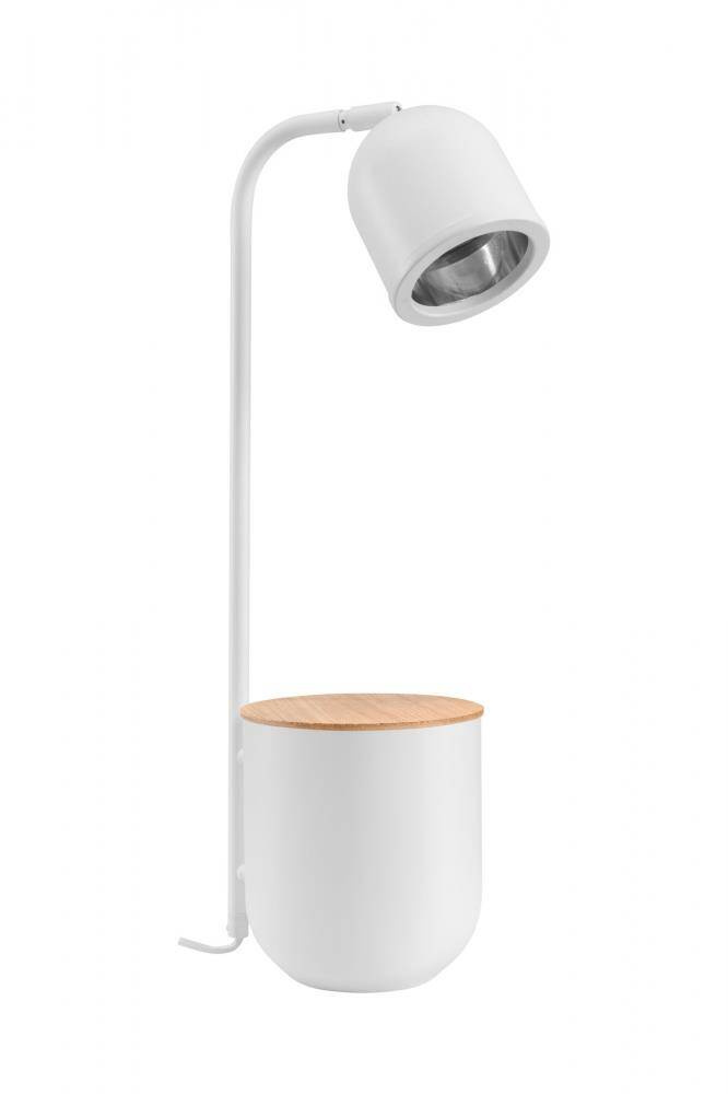 Kaspa :: Botanica Holz Tischlampe Weiß