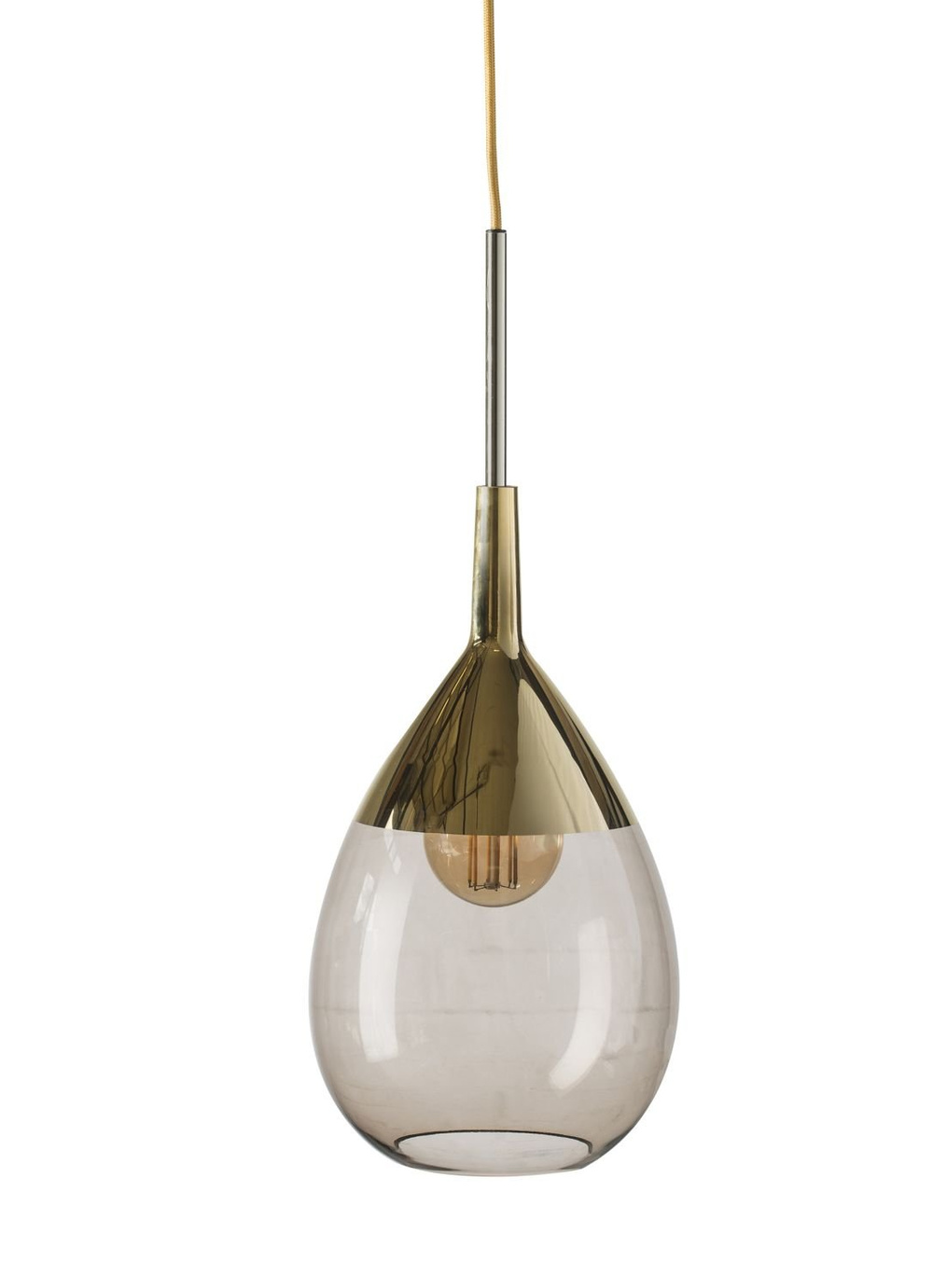 EBB & FLOW :: Hanging Lamp Lute ?22cm chestnut brown/gold