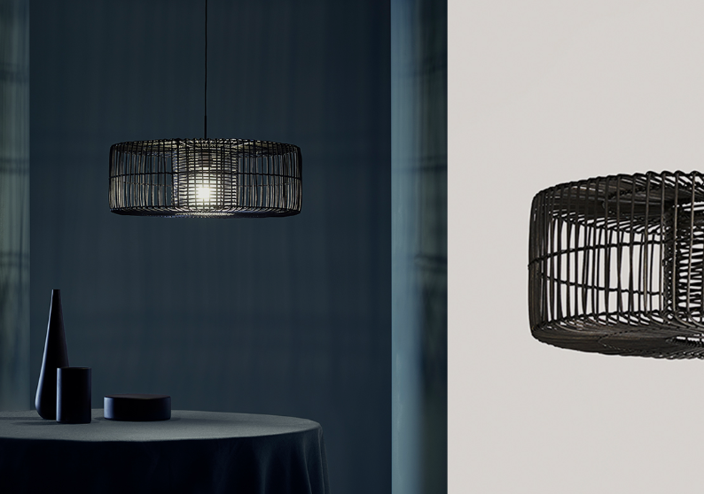 Aromas :: Hedula hanging lamp, diameter 60 cm, black