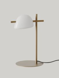 Aromas :: Lampa stołowa Lada wys. 45 cm biała ceramika / postarzane złoto