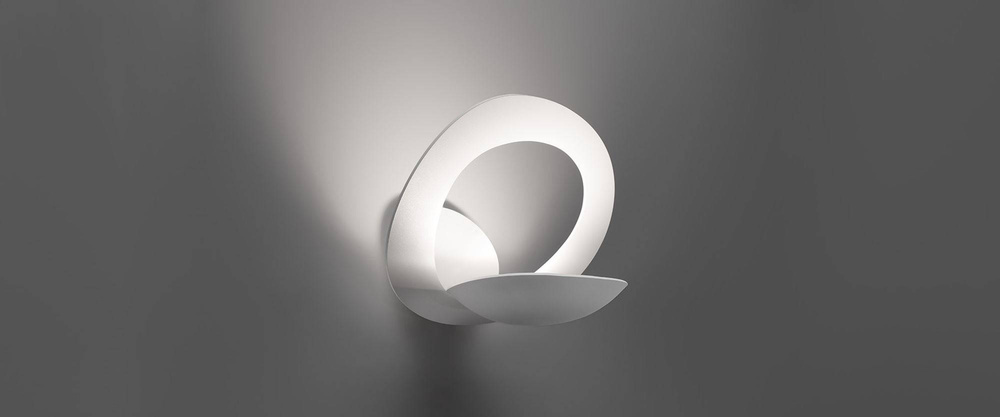 Artemide :: Wandlampe aus Aluminium Pirce parete Höhe 25 cm weiß