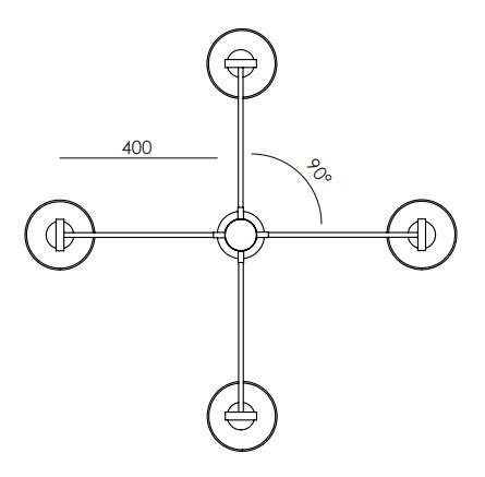 Aromas :: Stor Hängeleuchte, Breite 97 cm, Black-Nickel-Marmor
