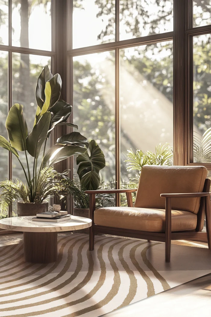 Teppichdekor :: Wellenteppich, Beige und Grau, handgefertigte Wolle und Viskose