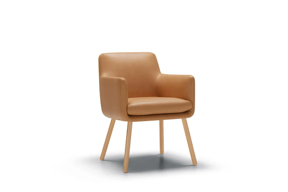 Sits :: Moa Bistro Upholstered Chair with Armrests