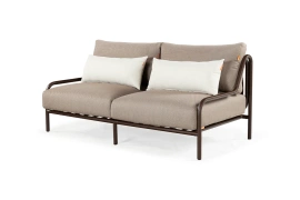 Kunesti :: Coffee or tea 2-seater garden sofa, gray-brown, width 157 cm