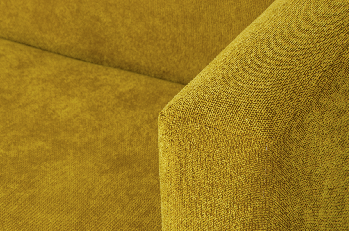 Nordic Line :: Upholstered sofa Block yellow 195x76x79 cm
