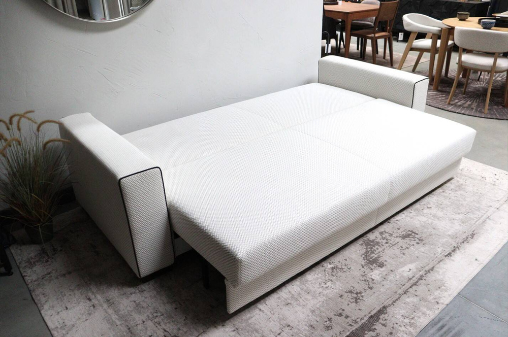 Time sofa bed, 3.5-seater, width 243 cm, color white-gray / to choose from