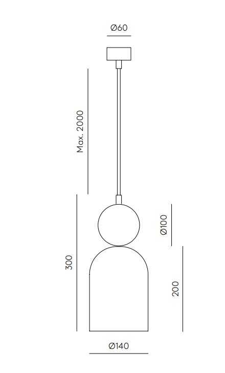Aromas :: Lampa wisząca Bell śr. 14 cm kolor taupe / biały marmur