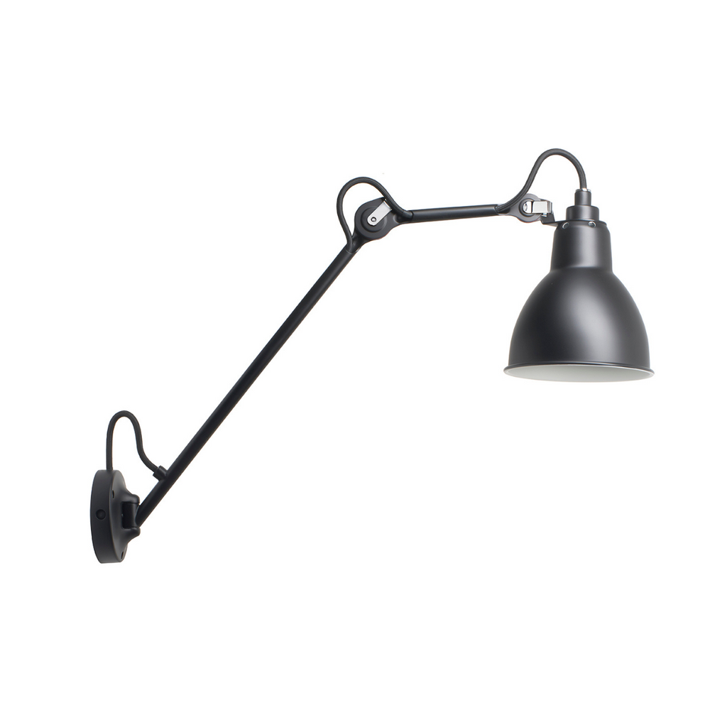 DCW:: Lampe Gras N°122 & N°122 SW black wall lamp, diameter 15.3 cm