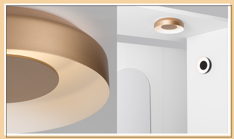 AQForm :: Maxi Ring dot LED 2700K surface-mounted ceiling/wall lamp, black and white