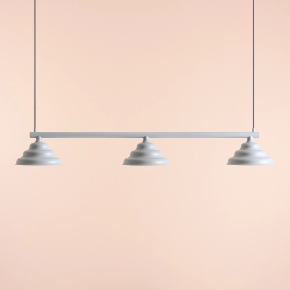 Artera :: Fala 3 hanging lamp, gray-blue, width 123 cm