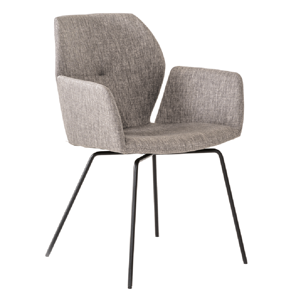 Mobitec :: Mood 95 gray upholstered chair with armrests, width 60 cm