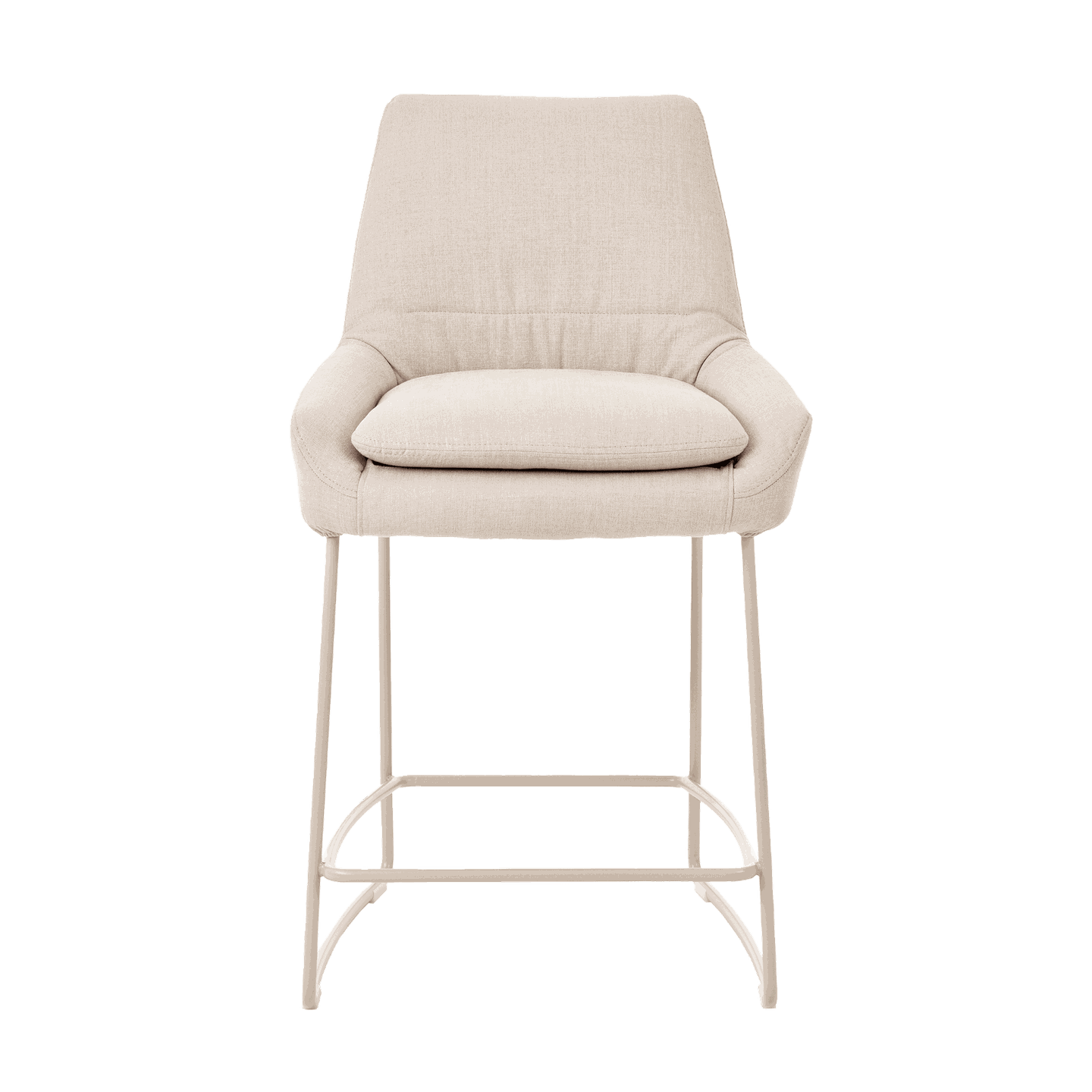 Mobitec :: Saga C11 upholstered bar stool / stool, height 96 cm, gray, metal legs