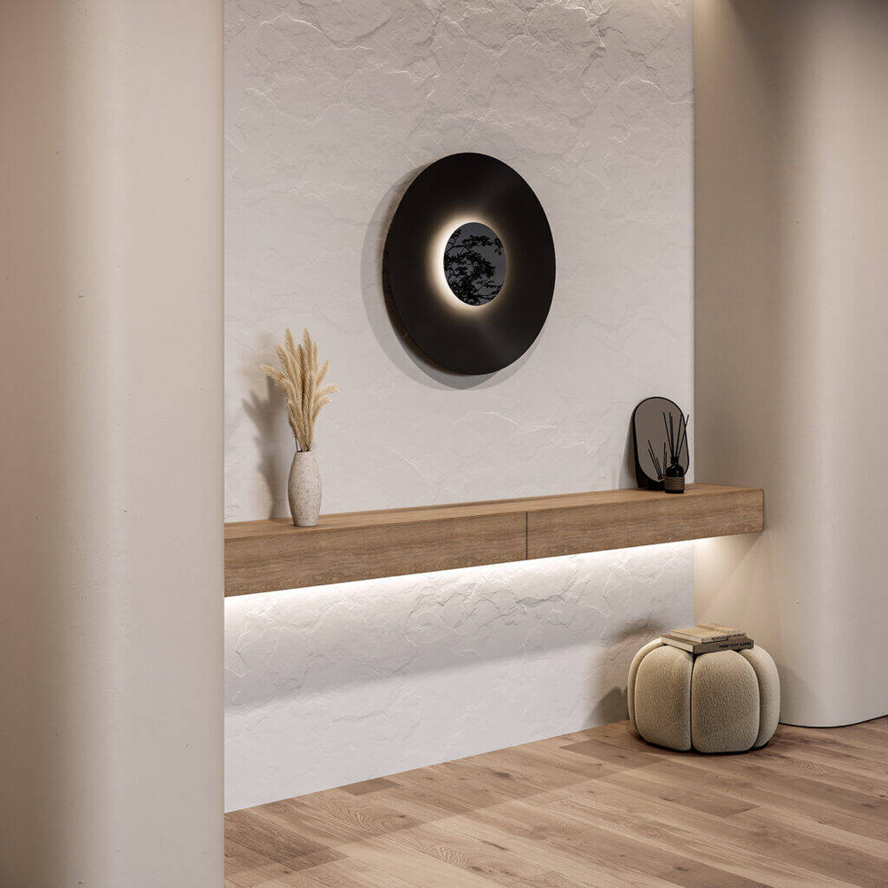 Aromas :: BigCoss Wall Lamp with Mirror Diffuser, Diameter 80 cm, Black