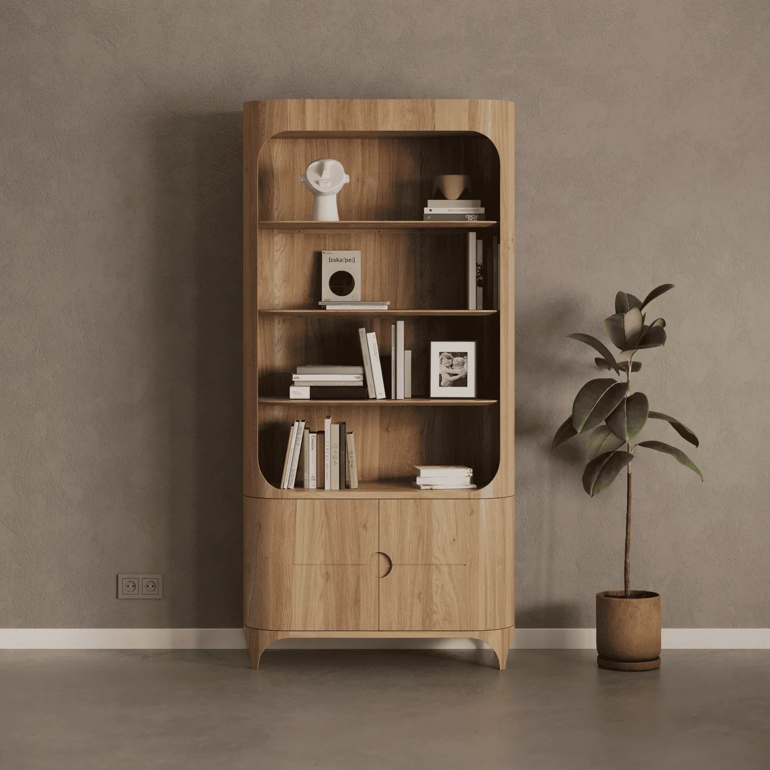 Table4U ::  Regał dębowy Antonio wys. 185 cm