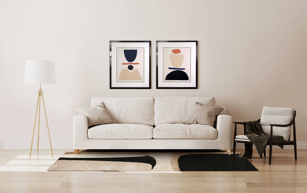 Carpet Decor :: Jazz beige and black handmade carpet