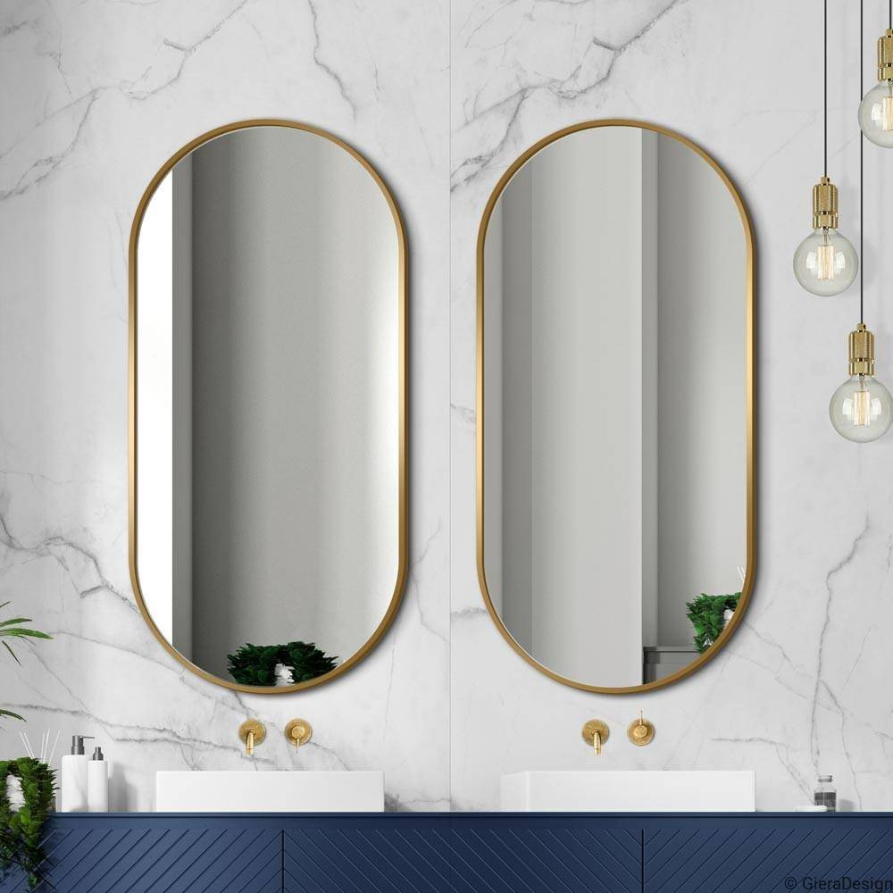 GieraDesign :: Spiegel Ambient Slim Oval 40x105 cm golden