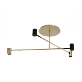 Contardi :: Melanocetus Pl Double ceiling lamp, width 170 cm, gold and black