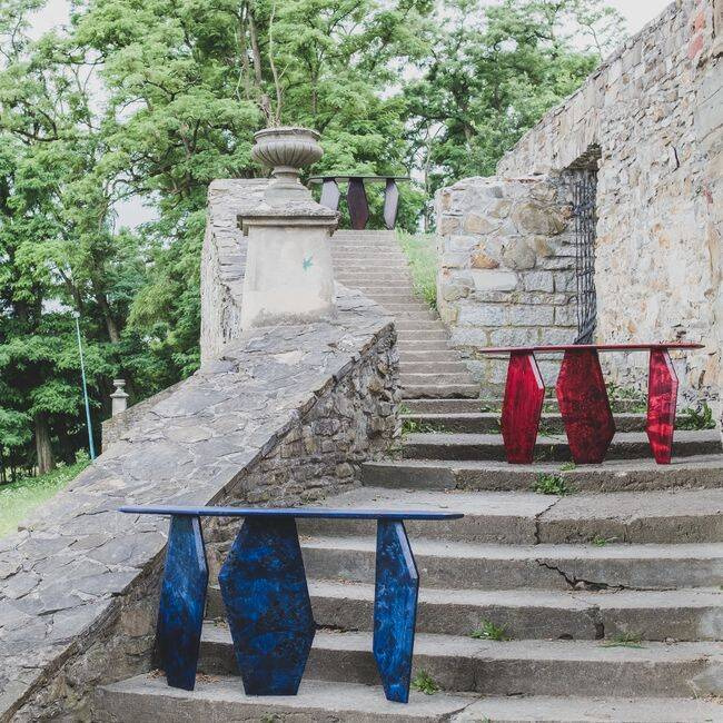 Bruni Design :: Voco sapphire blue console, width 154 cm