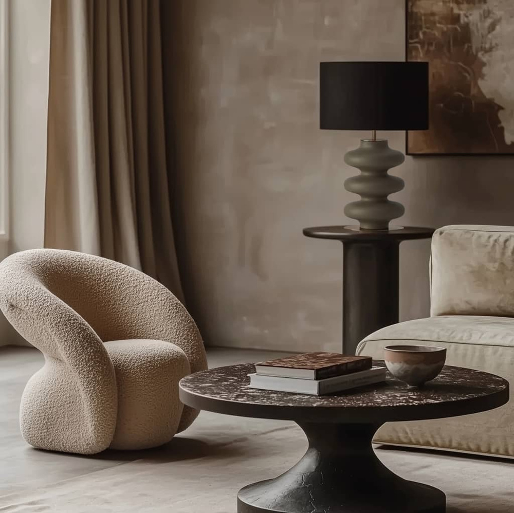 Aromas :: Tischlampe Keramik Adon Höhe 57 cm braun