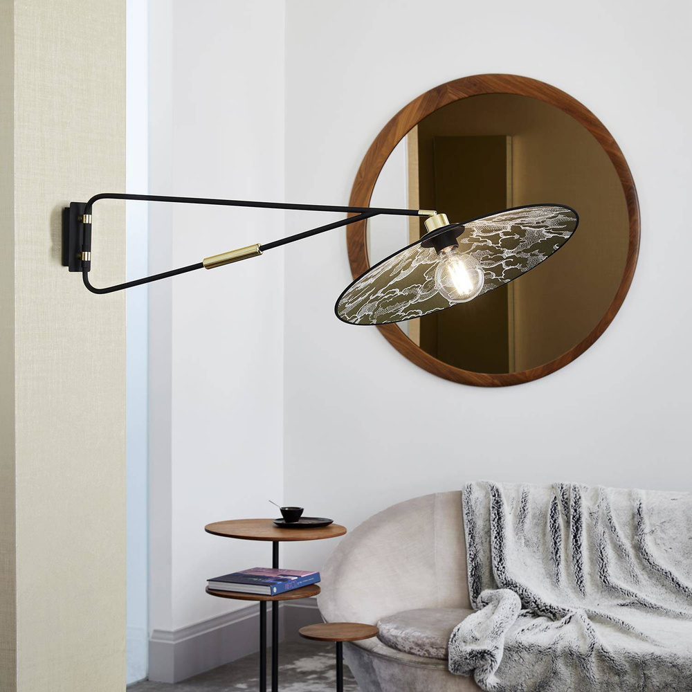 Market Set :: Wandlampe aus Metall Gatsby Tiefe 103 cm grün