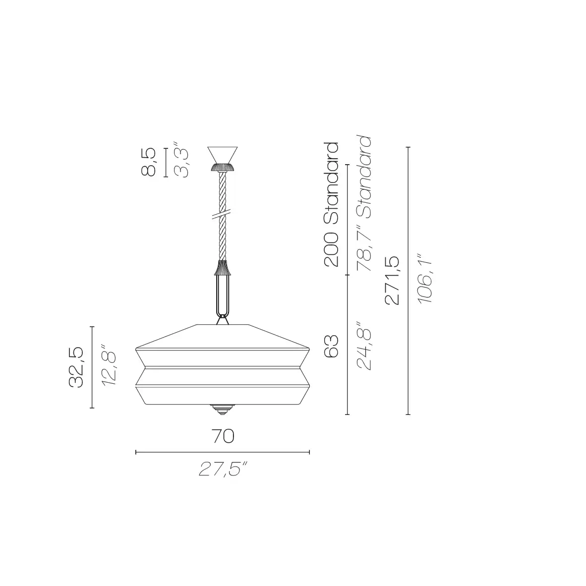 Contardi :: Calypso So Antigua XL hanging lamp, diameter 70 cm, white and green