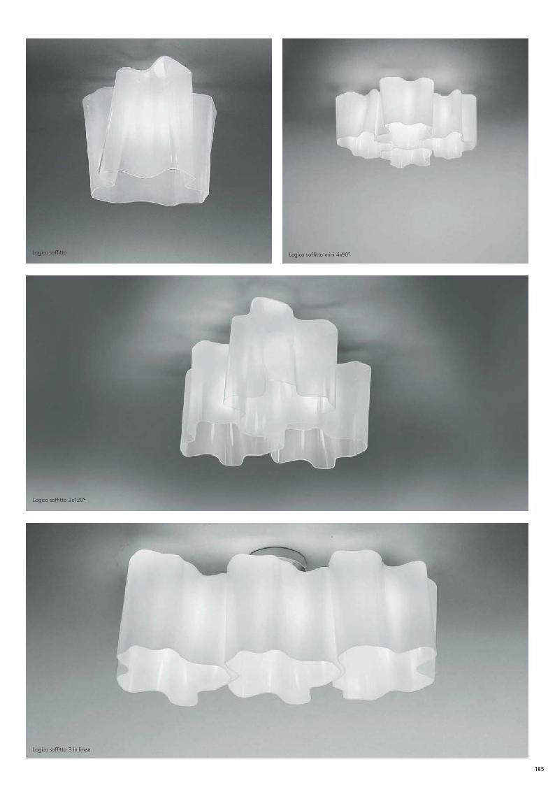 Artemide :: Lampa sufitowa / plafon Logico biała szer. 40 cm 